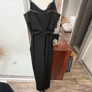 Black professional jumper with adjustable tie-belt